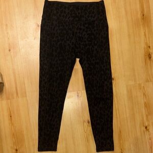 Victoria's Secret Black Leopard Print Leggings